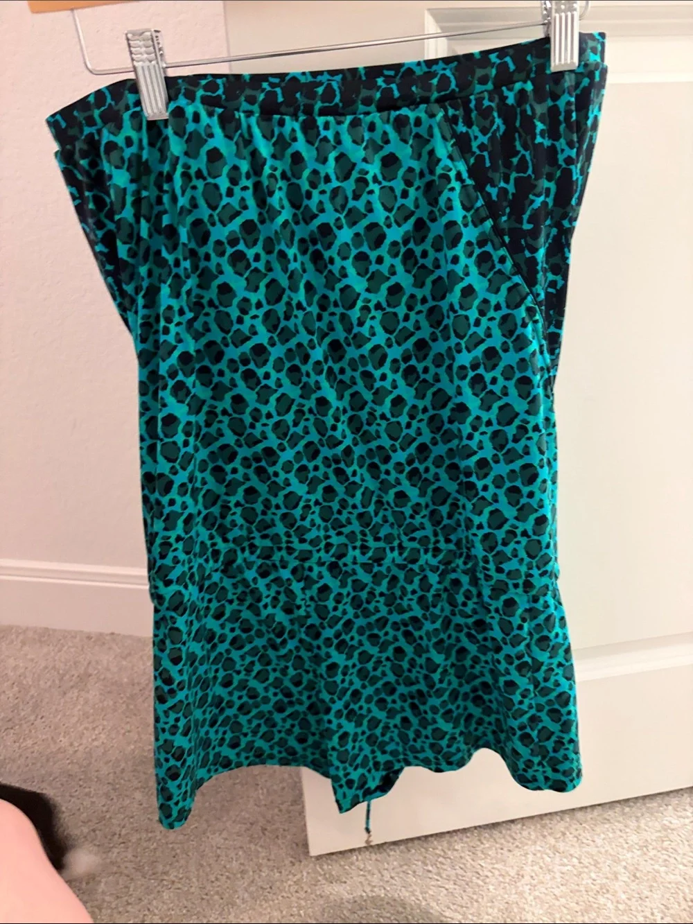 Marc By Marc Jacobs Teal and Black Leopard Print One-Piece Swimsuit